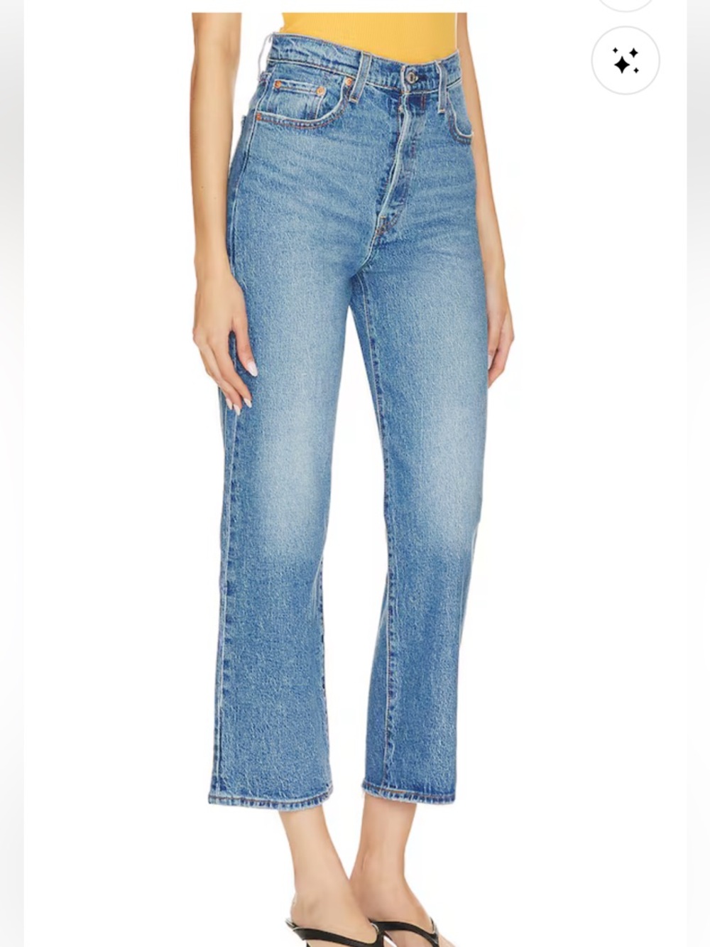 Levi’s Ribcage Straight High Rise Medium Wash Size 30